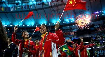 里约奥运会中国代表团出场