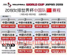 2018年女排世界杯赛程